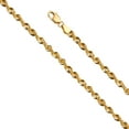 thumbnail image 2 of Wellingsale 14k Yellow Gold Polished 3.5mm French Hollow Rope Chain Necklace with Lobster Claw Clasp - 18", 2 of 6