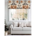 thumbnail image 5 of Burnt Orange Grey Curtain Valances for Windows, Vintage Spring Floral Botanical Kitchen Valance Window Treatment, Light Filtering Block Curtains for Bathroom/Bedroom/Living Room 42'' x 18'', 5 of 9