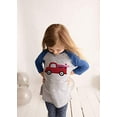 thumbnail image 3 of 7 ate 9 Apparel Kid's Love Truck Valentine's Day Blue Raglan Shirt, 3 of 6