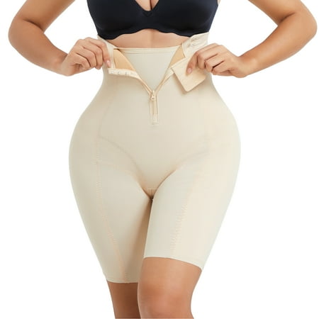

Gotoly High Waist Butt Lifter Shapewear for Women Tummy Control Panties Body Shaper Faja Shapewear Shorts Slimming Thighs(Beige Large)