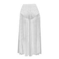 thumbnail image 5 of MIXUE Skirts For Women Summer Solid Color Sheer Sequins Pleated Elastic High Waist Nightclub Maxi Skirt Activewear,White,S, 5 of 6