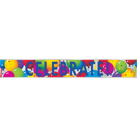 Unique Industries Assorted Colors Party Banner, 5.5" x 20.25"