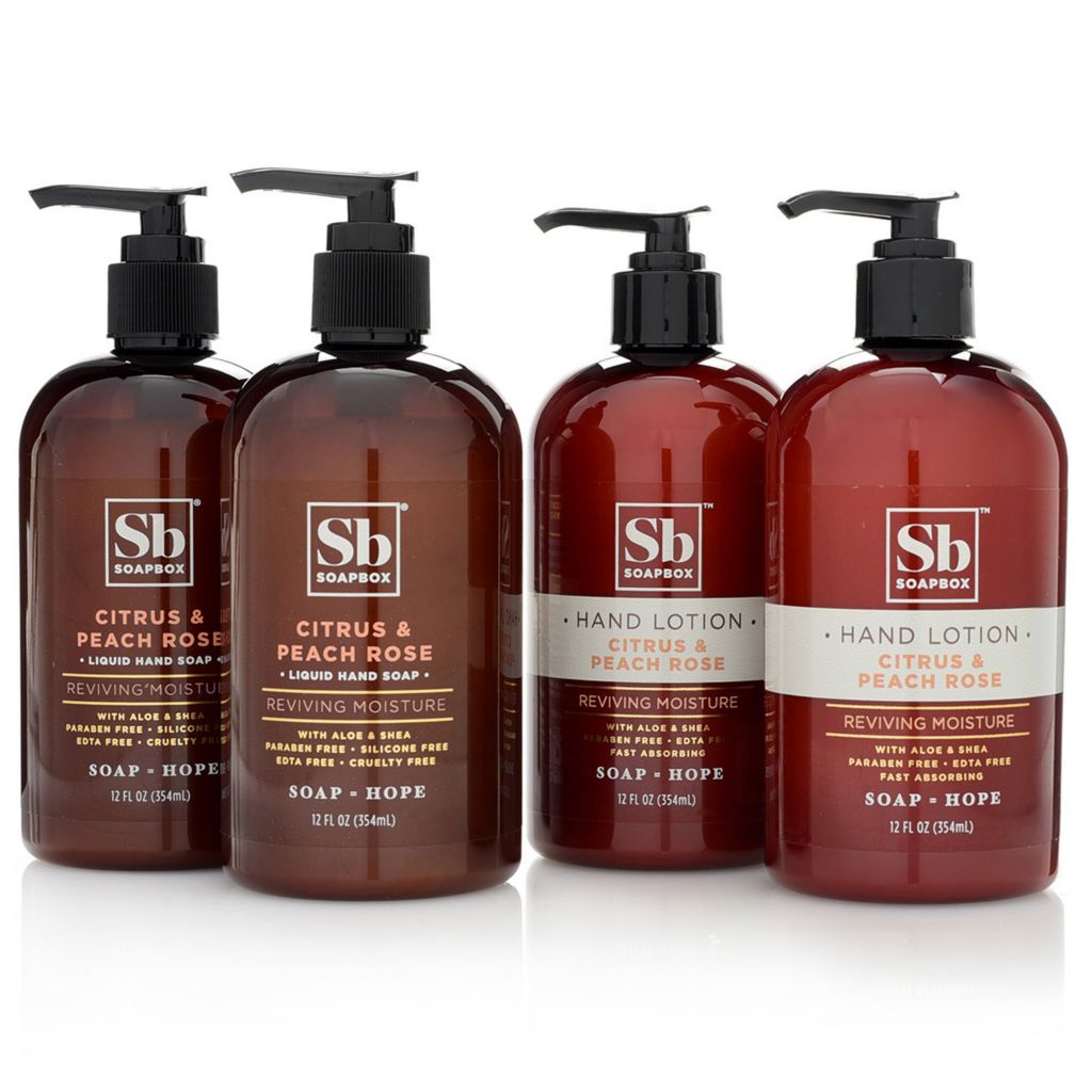 Soapbox Hand Soap & Hand Lotion 4Pack Choice of Scent