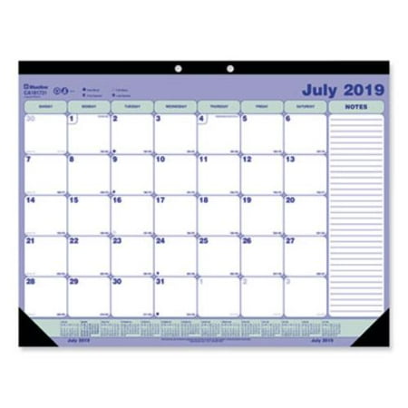 Business Desk Pad Calendar Rediform CA181731 Academic Desk Pad Calendar, 21 1/4 X 16, White/blue/green, 2019-2020 ()