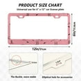 thumbnail image 3 of 2-Pack Aluminum License Plate Frame with 2 Holes for GM License Plate Cover with Free Screws Pink Cute Flamingos, 3 of 8
