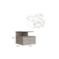 thumbnail image 5 of Pemberly Row Contemporary Floating Nightstand Engineered Wood Light Gray, 5 of 5