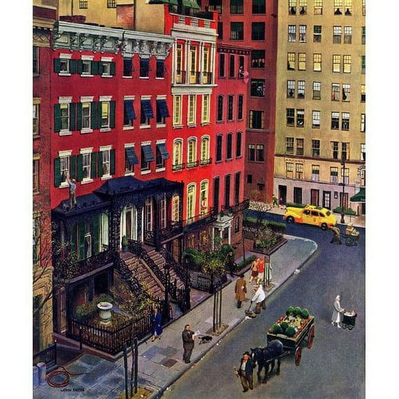 Marmont Hill "Gramercy Park" by John Falter Painting Print on Canvas