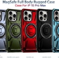 thumbnail image 2 of ShellTech for iPhone 15 Plus case Compatibe with Mag Safe compatibility and a 360-degree rotatable ring stand feature,Black, 2 of 6