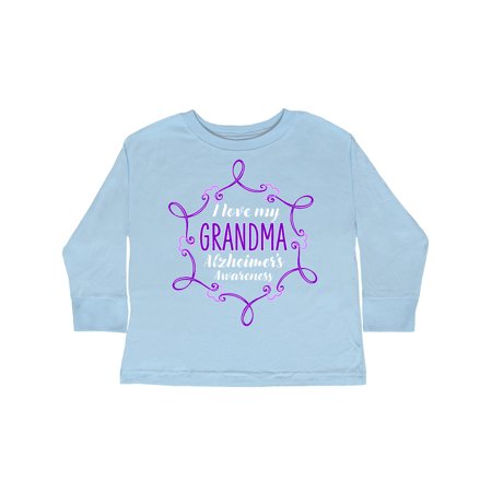 

Inktastic I Love My Grandma Alzheimer s Awareness with Purple Hearts Gift Toddler Boy or Toddler Girl Long Sleeve T-Shirt