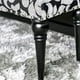 Furniture of America Banc d'Accent Floral en Tissu Contemporain Sela en Noir – image 3 sur 4