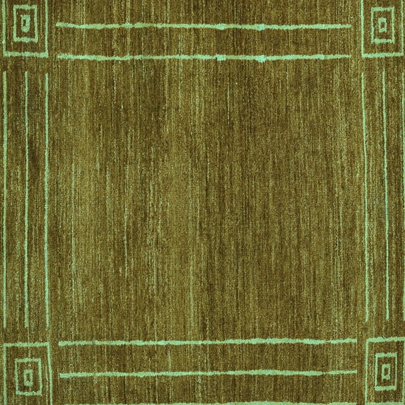 Ahgly Company Indoor Square Abstract Turquoise Blue Modern Area Rugs, 8' Square