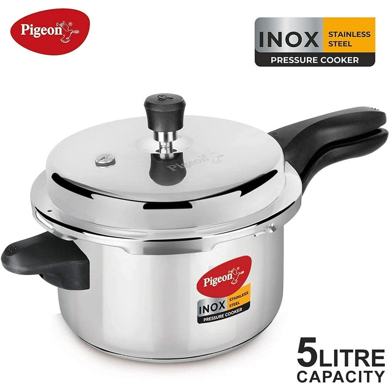 Pigeon steel pressure cooker 2 litres hot sale