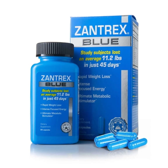 Zantrex Blue Energy and Weight Management Supplement for Appetite Control, Increased Calorie Burn |84 Capsules