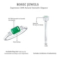 thumbnail image 6 of Rosec Jewels Womens Emerald Cut Emerald and Princess Cut Diamond Ring in Bezel Setting, Emerald East West Ring, 10K White Gold, US 3.50, 6 of 7