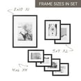 thumbnail image 3 of Gallery Perfect 7-Piece Wall Frame Set - Kit with Decorative Art Prints & Hanging - Black, 3 of 14