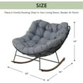 thumbnail image 3 of Grand Patio Living Room Rocking Chair for All Aages, Comfy Accent Reading Sofa, Modern Cozy Lounge Rocker with Cushion for Bedroom, Dorm, Corner, Porch, Gray, 3 of 7