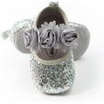 thumbnail image 4 of Antheron Baby Girls Mary Jane Flats Soft Sole Infant Moccasins Floral Sparkly Toddler Princess Dress Shoes, 4 of 6