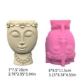 thumbnail image 5 of Silicone Vase Mold Crafting Supplies Silicone Flowerpot Mold Face Shape DIY Succulent Vase Molds for Succulent Planters, 5 of 8