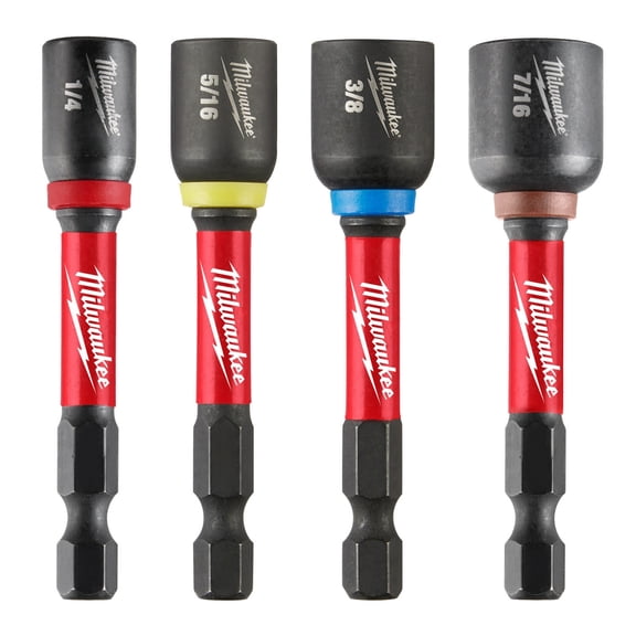 Milwaukee 49-66-4566 Shockwave Impact Duty 2-9/16? Magnetic Nut Driver Set 4PC
