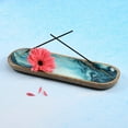 thumbnail image 3 of Folkulture Incense Holder or Incense Burner Holder, 12 inch, Blue, Modern Insence Ash Catcher, 3 of 6