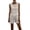 Khaki, variant on Women's Striped Two-Piece Sleeveless Patchwork Trimmed And Shorts Casual Summer Set