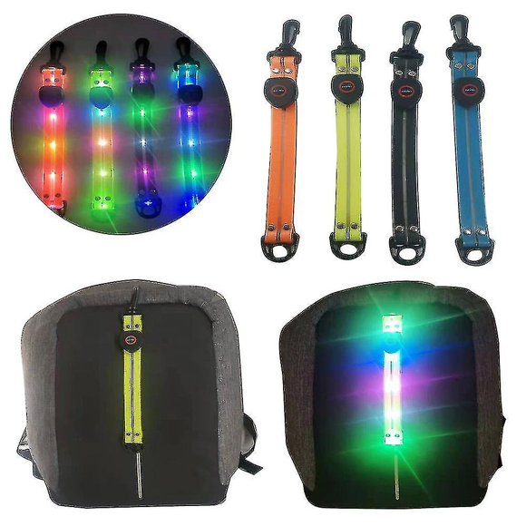 Led Backpack Strap Children"s Safety Backpack Light Outdoor Backpacking Safety Warning Light Luminous Backpack Strap