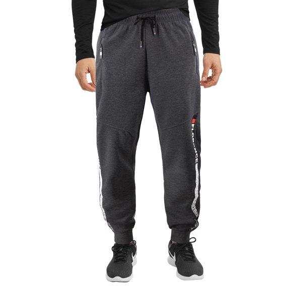 Men's Sports Athletic Moto Quilt Camo Fitness Joggers Gym Drawstring Sweatpants (641161-Charcoal, S)