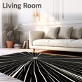 thumbnail image 2 of ODIKA 2'x3' Machine Washable Non-Slip Area Rug, Exclusive Fan With Dynamic Puck Slash Artwork High Traffic Rug, Black, 672297, 2 of 5