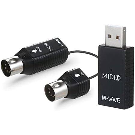 Wireless MIDI Adapter MIDI Interface Midi Cable MS1 Mini Wireless Transmission System MIDI System MIDI Wireless Adapter Plug and Play Support for Devices$$Music