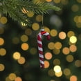 thumbnail image 2 of Northlight 4.25" Red and White Glass Candy Cane Christmas Ornament, 2 of 4