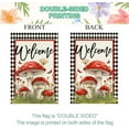 thumbnail image 6 of Spring Summer Welcome Mushrooms House Flag 28 x 40 Inch Double Sided Burlap Butterflies and Flower Farmhouse Easter Large Yard Flag Summer Holiday Seasonal Outdoor Outside Decoration, 6 of 6