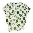 thumbnail image 5 of yievot St Patricks Day Women Shamrock Graphic Casual T-Shirt Short Sleeve Crewneck Tee Tops Plus Size, 5 of 5