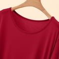 thumbnail image 6 of Pafei Tyugd Nightshirts for Women Soft Breathable Short Sleeve Mini Nightdress Lightweight Casual Round Neck Pajama Dress Ladies Nightgowns Loungewear Wine XL, 6 of 8