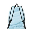 thumbnail image 3 of Balery Light Blue Marble Vintage Canvas Backpack for Men and Women - Large Capacity, Durable Travel Laptop Bag for School, Work, Hiking, and Outdoor Activities, 3 of 7