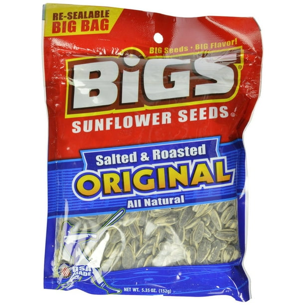12 PACKS BIGS Original Salted & Roasted Sunflower Seeds, 5.35Ounce