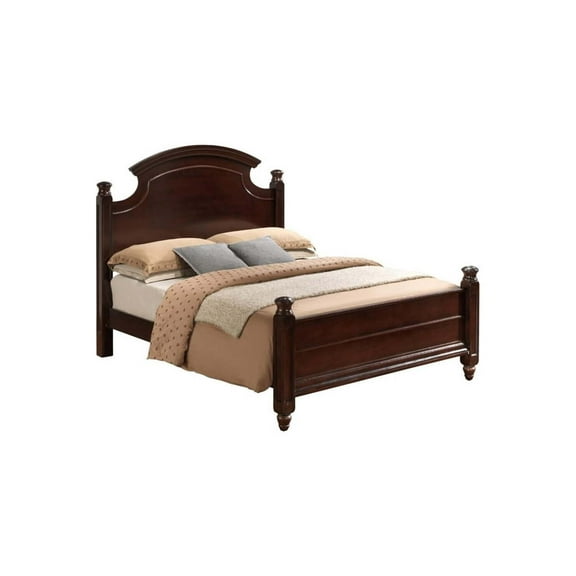 Glory Furniture Summit King Poster Bed in Cappuccino