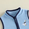 thumbnail image 6 of RUINIXCW Toddler Baby Boy Girl Thin Fleece Vest Jacket Infant Boy Fall Winter Clothes Zip Up Stand Collar Goose Embroidery Sleeveless Jacket Pocket, 6 of 10