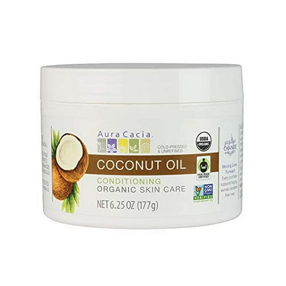 Aura Cacia Conditioning Organic Skin Care Coconut Oil, 6.25 Oz