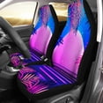 thumbnail image 1 of POGLIP Set of 2 Car Seat Covers Summer Party Holiday Tropical Sun Palm Leafs Multicolor Abstract Universal Auto Front Seats Protector Fits for Car,SUV Sedan,Truck, 1 of 5