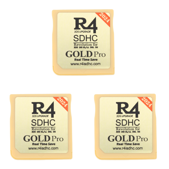 DQrwqpou 2024 Nuevo para Tarjeta Videojuego R4I SDHC Tarjeta Flash para (dorado)