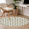 thumbnail image 5 of St. Patrick's Day Round Area Rug 4ft, Green Lucky Clovers Pink Love Heart Washable Non-Slip Circle Rugs for Bedroom Living Room Kitchen, Soft Non Shedding Circle Carpet for Dining Room Dorm, 5 of 9