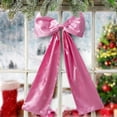 thumbnail image 4 of Christmas Tree topper, Holiday Decor, Large Red Satin Bow with Long Streamers, 117cm Extra Large Christmas Bow for Home, Party, Hotel, Club, Bar Decorations, 4 of 7