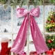 thumbnail image 5 of Adornos navideños, adorno navideño, lazo rojo extragrande de 117 cm para árbol de Navidad, lazo de satén rojo con serpentinas largas para decoración navideña del hogar, colgante rojo de 120 cm, 5 of 6