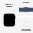 thumbnail image 3 of Apple Watch Series 10 GPS 46mm boîtier en aluminium argenté avec bracelet sport en denim – M/G, 3 of 10