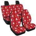 thumbnail image 5 of Jeiento Xmas Front and Rear Car Seat Covers Set of 4 Christmas Tree Front Bucket Saddle Blanket Split Rear Bench Cushion Covers Red Auto Accessory Fit for Van SUV Truck Festival Decoration, 5 of 7