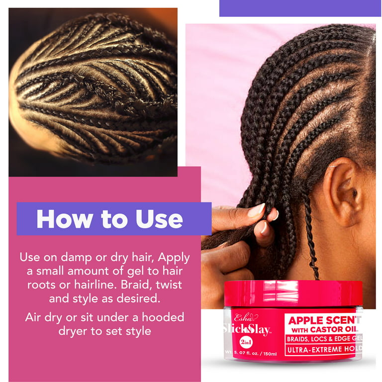 Shine and Jam Braid Gel Tames Frizz Smoothing Gel Good for Twist Locs Edge  Control Wax for Women Men Non-greasy Edge Smoother