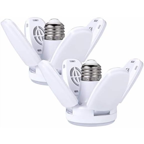 2 Pack LED Light Bulb 35 Watt (150W Equivalent), Mini LED Garage Light E26 Base Daylight 6500K, Super Bright Deformable Bulbs for Workbench, Porch, Basement$$Tools & Hardware Other