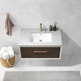 thumbnail image 5 of Caparroso 36" Single Sink Bath Vanity in Dark Walnut w/ Grey Sintered Stone Top, 5 of 10