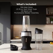 Ninja Fit Personal Single-Serve Blender, 700PW, Nutrient Extraction, Smoothies, (2) 16-oz. Cups, QB3001SS Gray