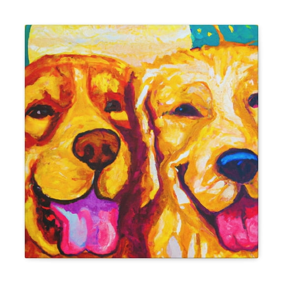 "Golden Retriever Joyance" - Canvas